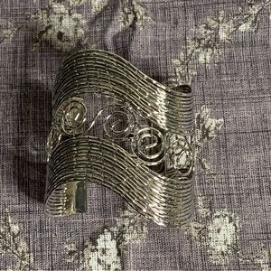 Brand New Metal Waved Cuff Bracelet